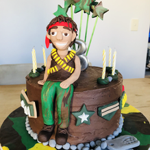 Army cake, Rambo style.
