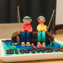 A reel fishing cake
