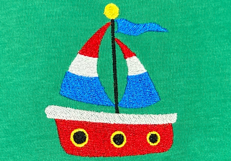 Sailing boat for baby/toddler  t-shirt/top (short and long sleeve) 3 - 24 months