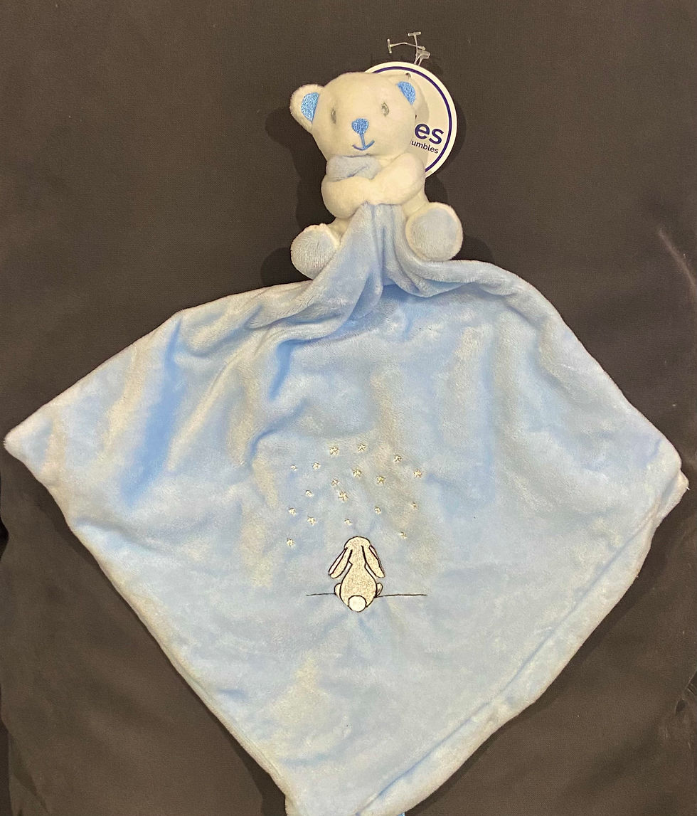 Thumbnail: Baby Rabbit/Teddy comforter with a rattle