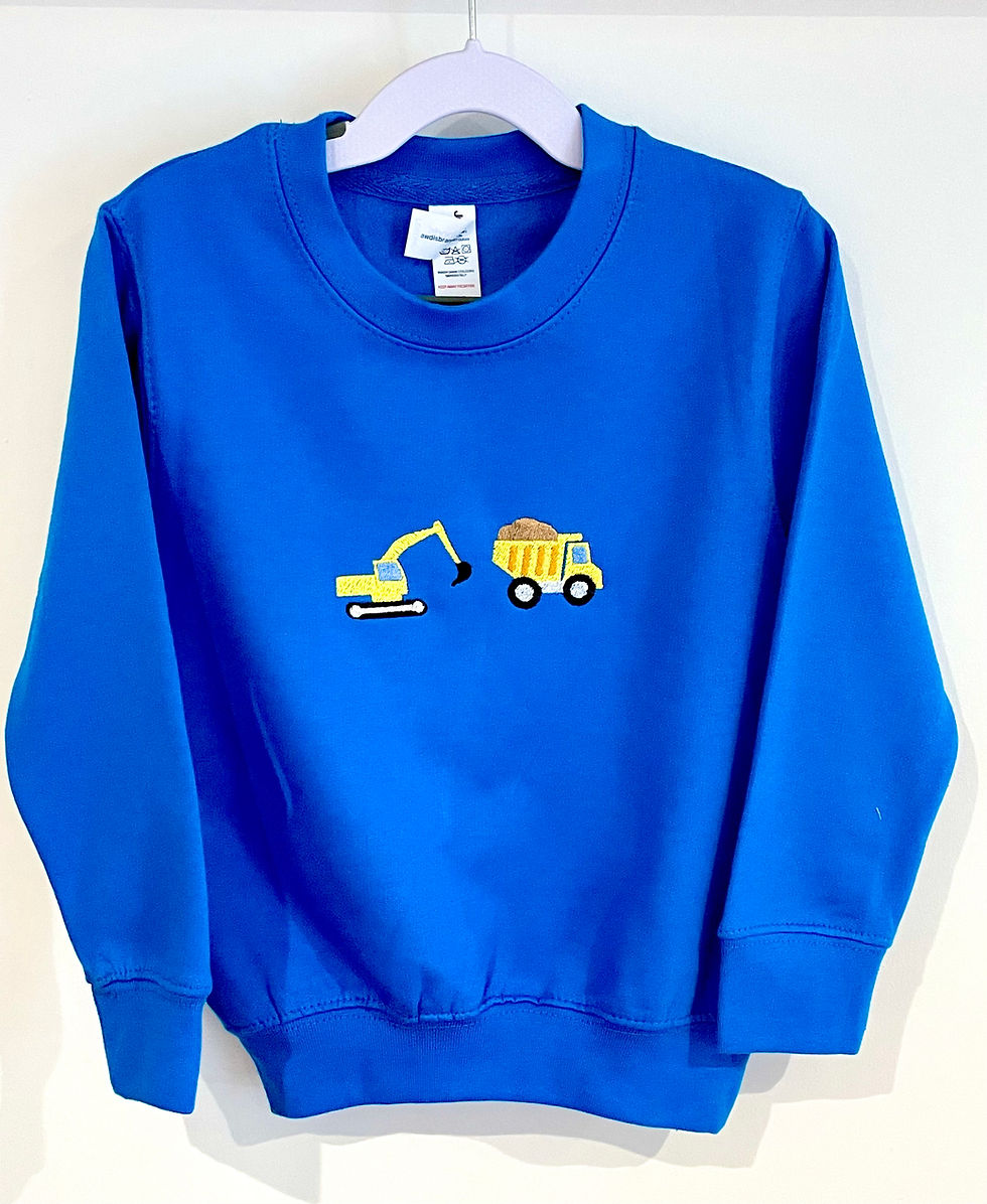 Thumbnail: Digger/Dumper sweatshirt for Baby/Toddler/Kids 1 - 2, 3 - 4,  5 -
