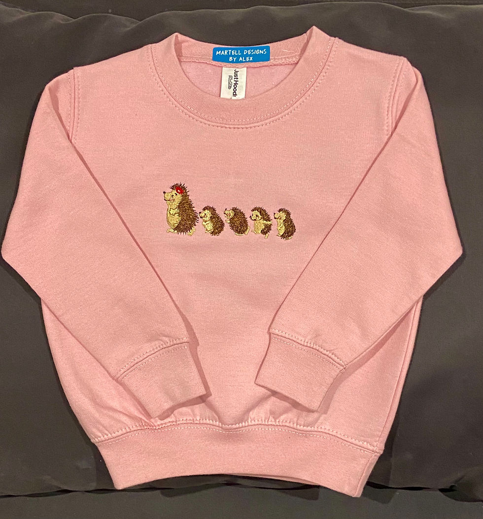 Thumbnail: Hedgehog Family Sweatshirt Baby/Toddler/Kids 1 - 2, 3 - 4,  5 - 6 & 7 - 8 years