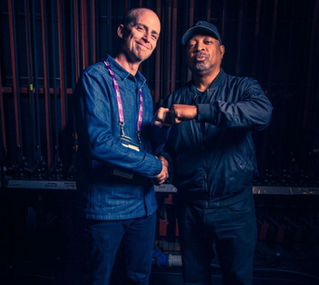 rob wilson with chuck D (public enemy)