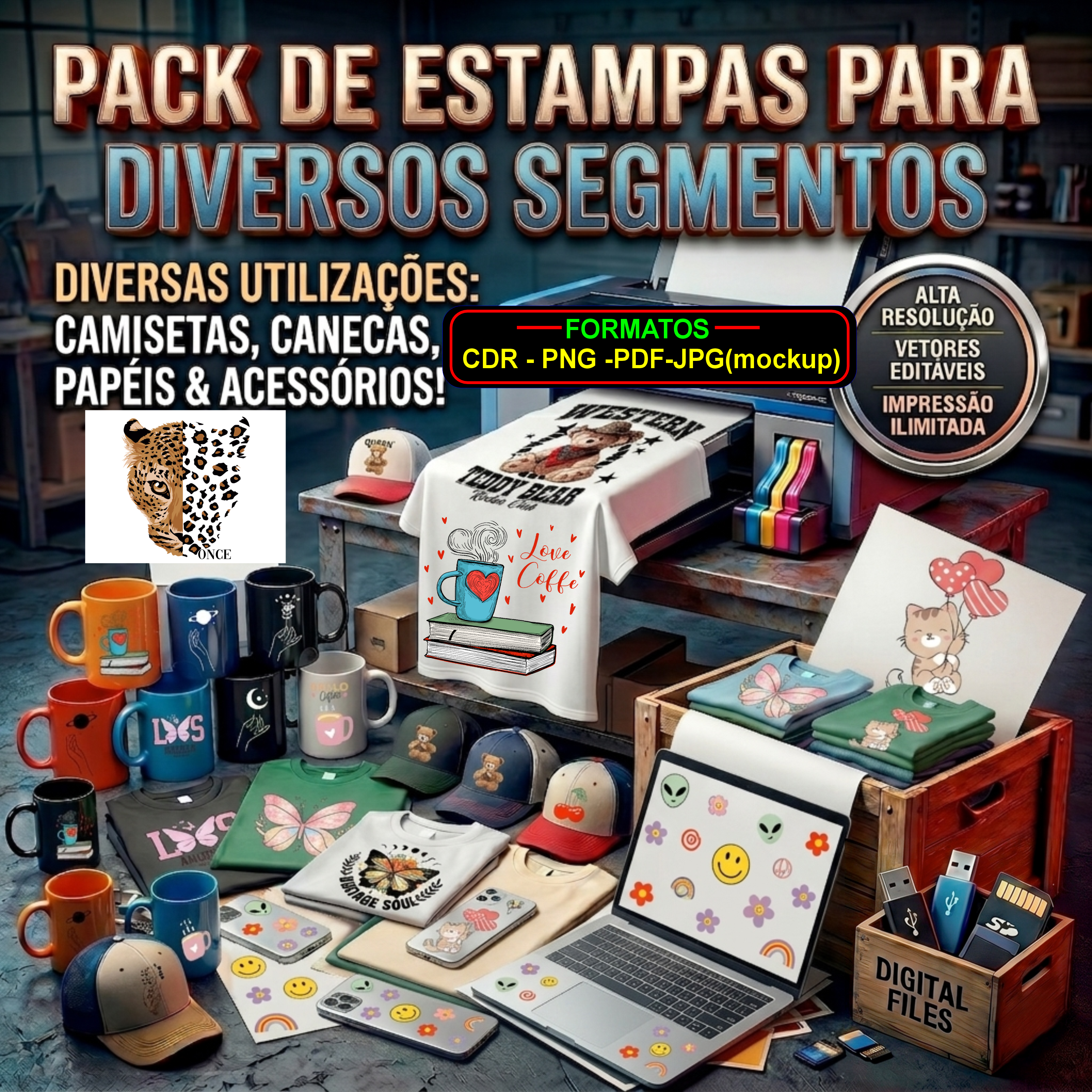 50 arquivos Formatos vetor CDR, PNG e PDF
