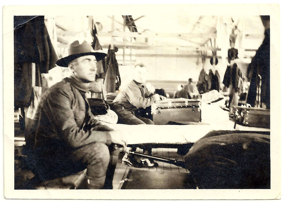 Wilfred Pierpoint in camp during WW1