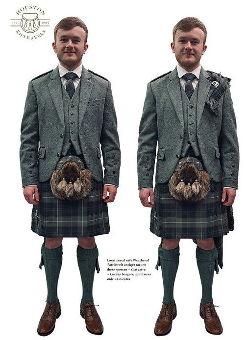 Thumbnail: green tartan kilt outfit