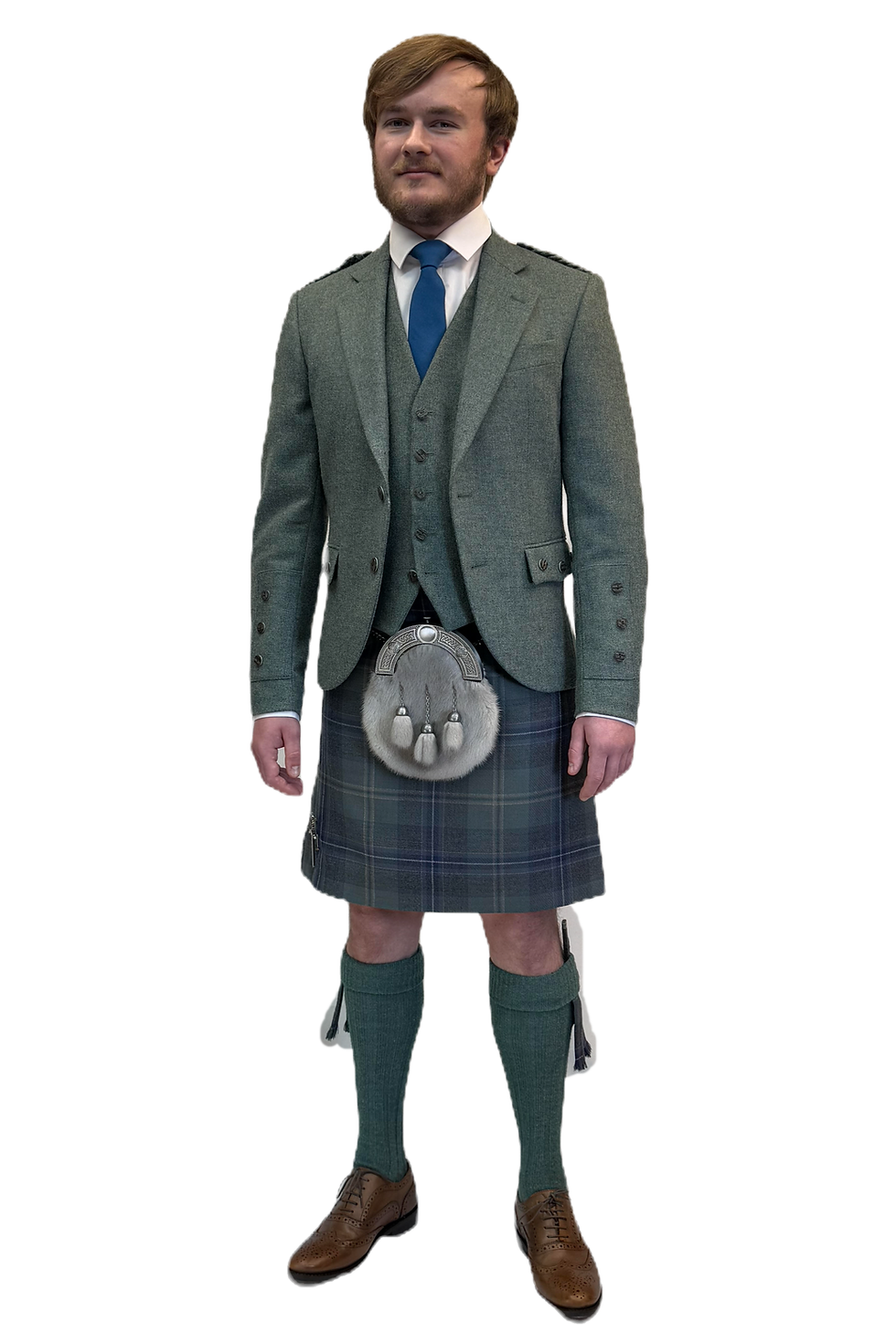 Thumbnail: hire sage green tartans