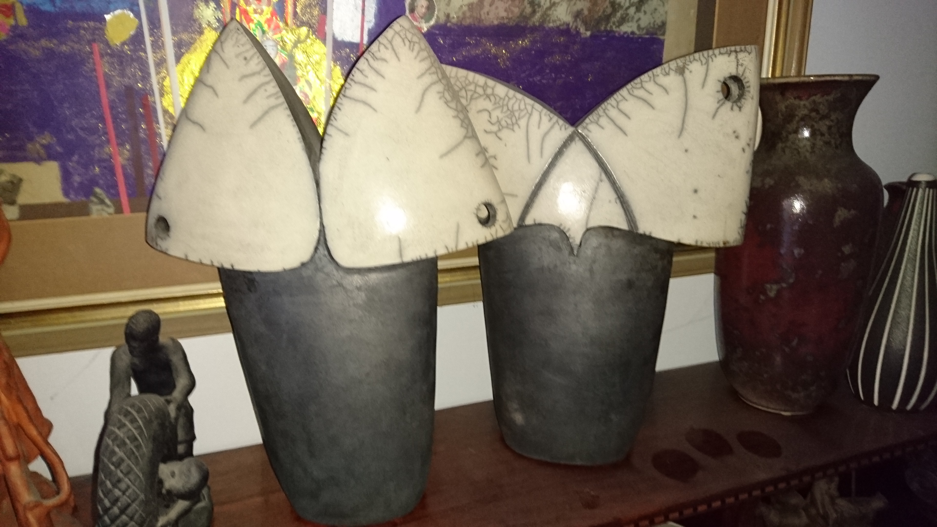 Helen Van Dongen Raku Sculpture