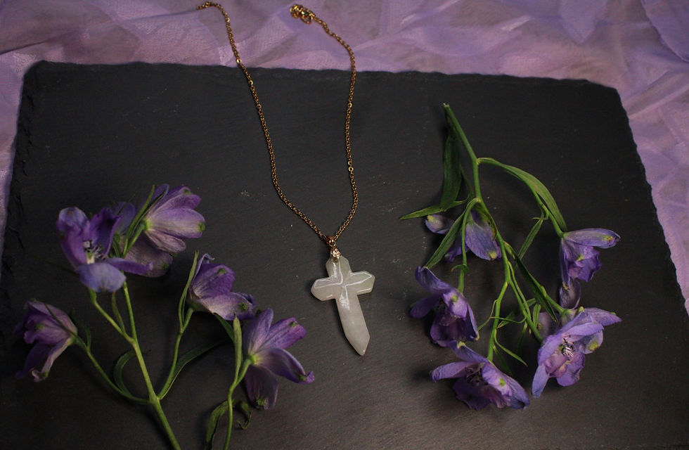 Thumbnail: Jade Cross Necklace 