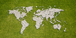 Map in Grass stock image