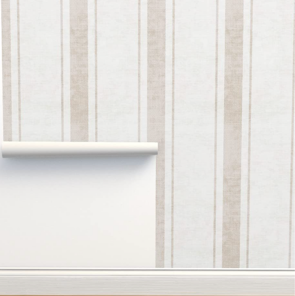 white with brown lines wallpap