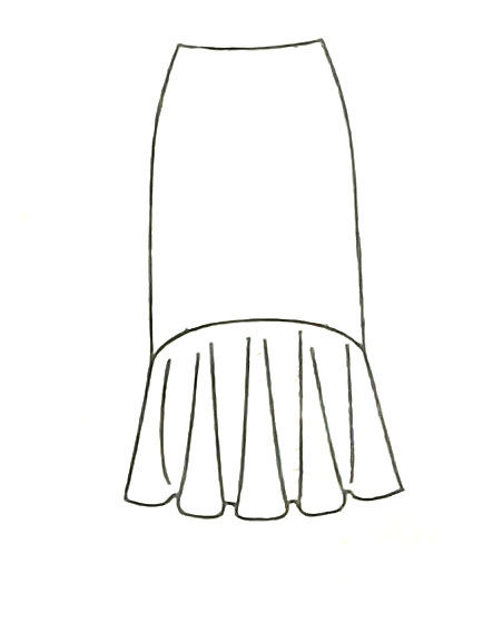 Thumbnail: Fitted Skirt with Flare