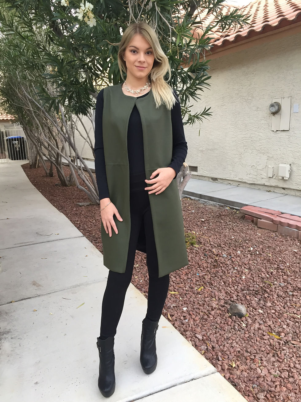 Thumbnail: KiSAS - Long Faux Suede Vest
