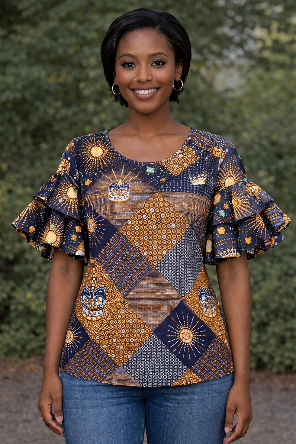 Thumbnail: Double Flounce Sleeve Top