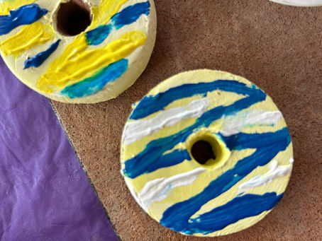 Painting Biscuits at Minehead Day Centre