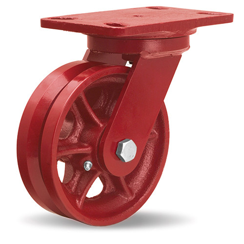 SWIVEL CASTER HS 6X2 VGROOVED casters