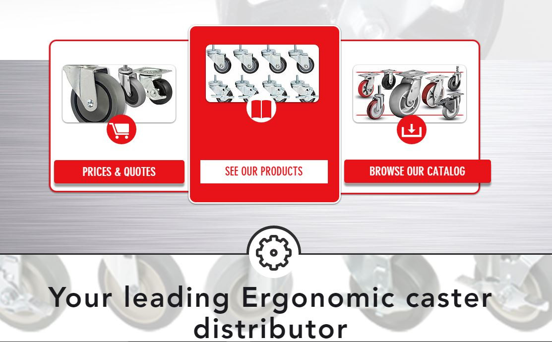 Screenshot or Official Image for castereq.com - Commercial Caster Wheels Dealer & Distributors Grand Rapids Michigan - Casters & Equipment Co.