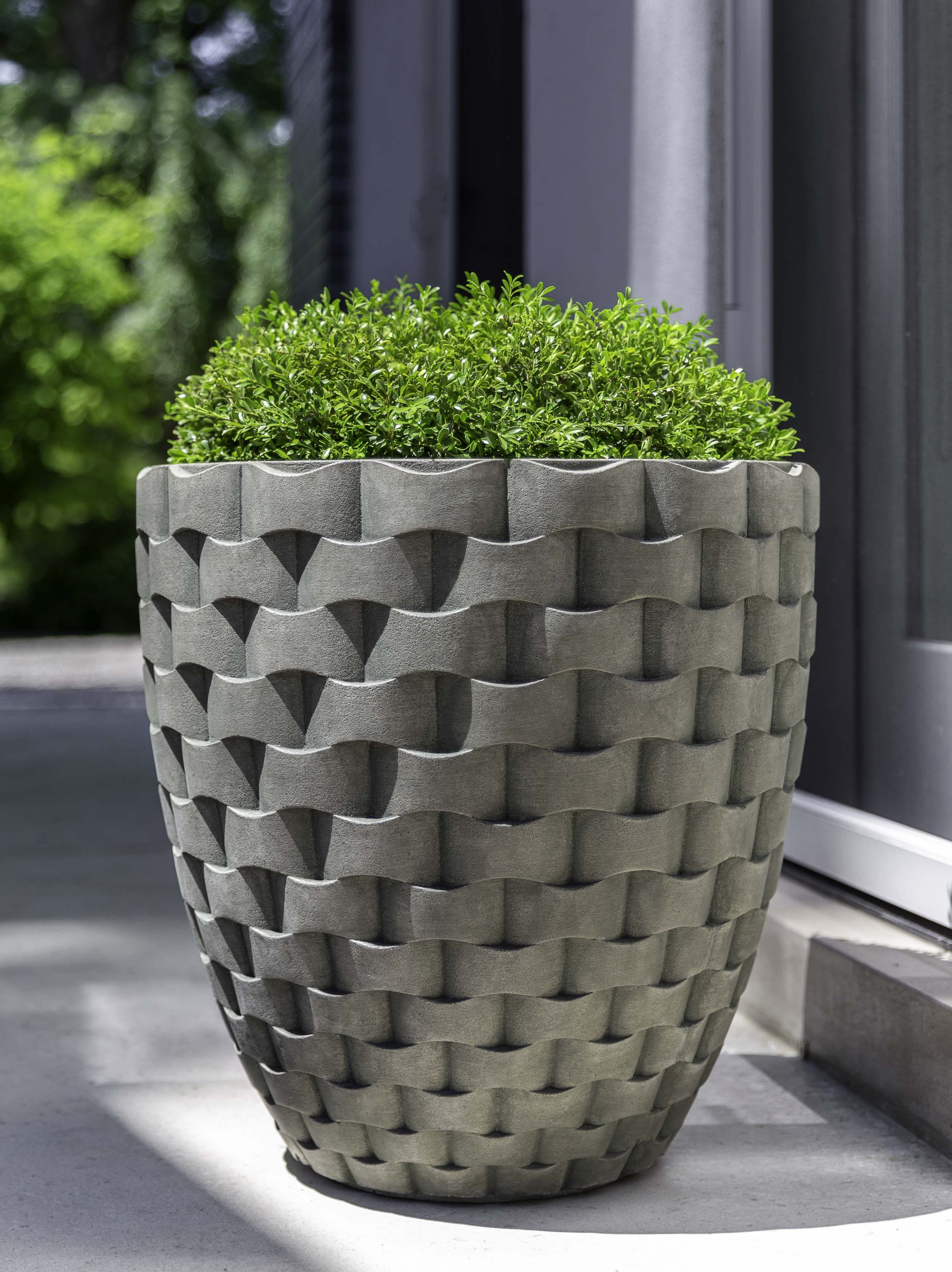 M Weave Tall Round Planter