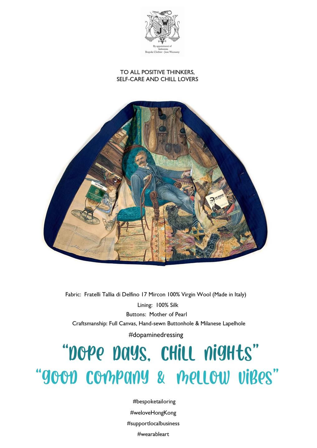 Navy Blue Solaro Italian Wool  Executive Blazer