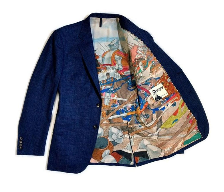 Thumbnail: Dark Navy Tonal Check “Joan of Arc” Inspired Blazer