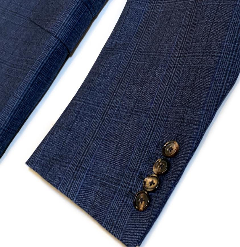 Thumbnail: Dark Navy Tonal Check “Joan of Arc” Inspired Blazer