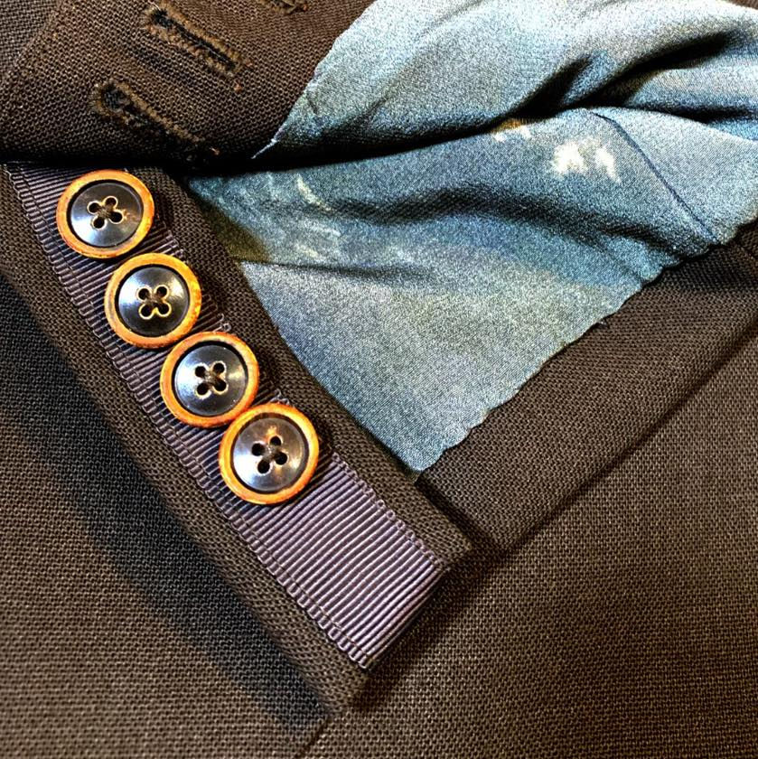 Thumbnail: Charcoal Brown Fresco Wool Classic Blazer