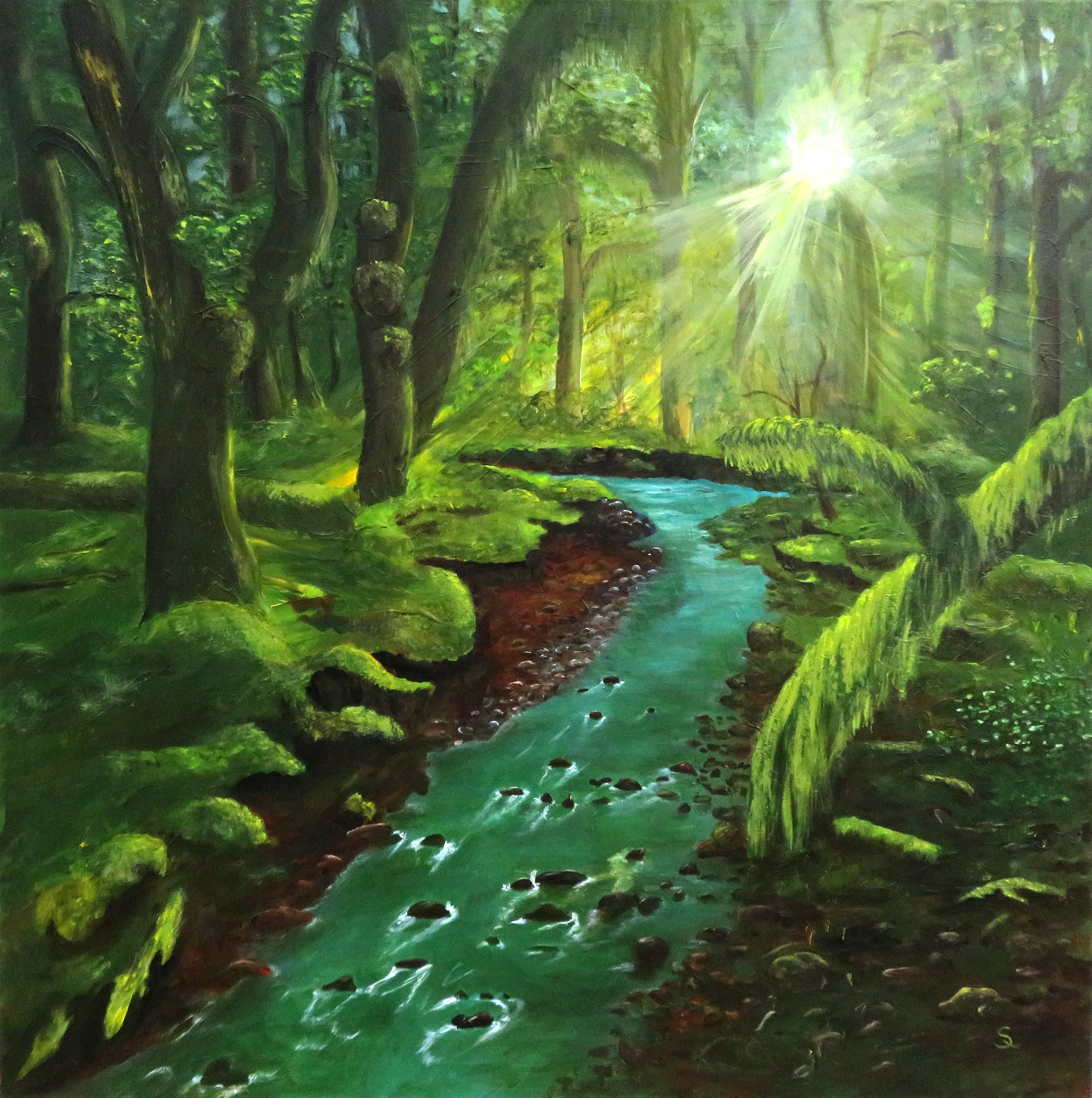 Stille (100x100) Acryl auf Leinwand