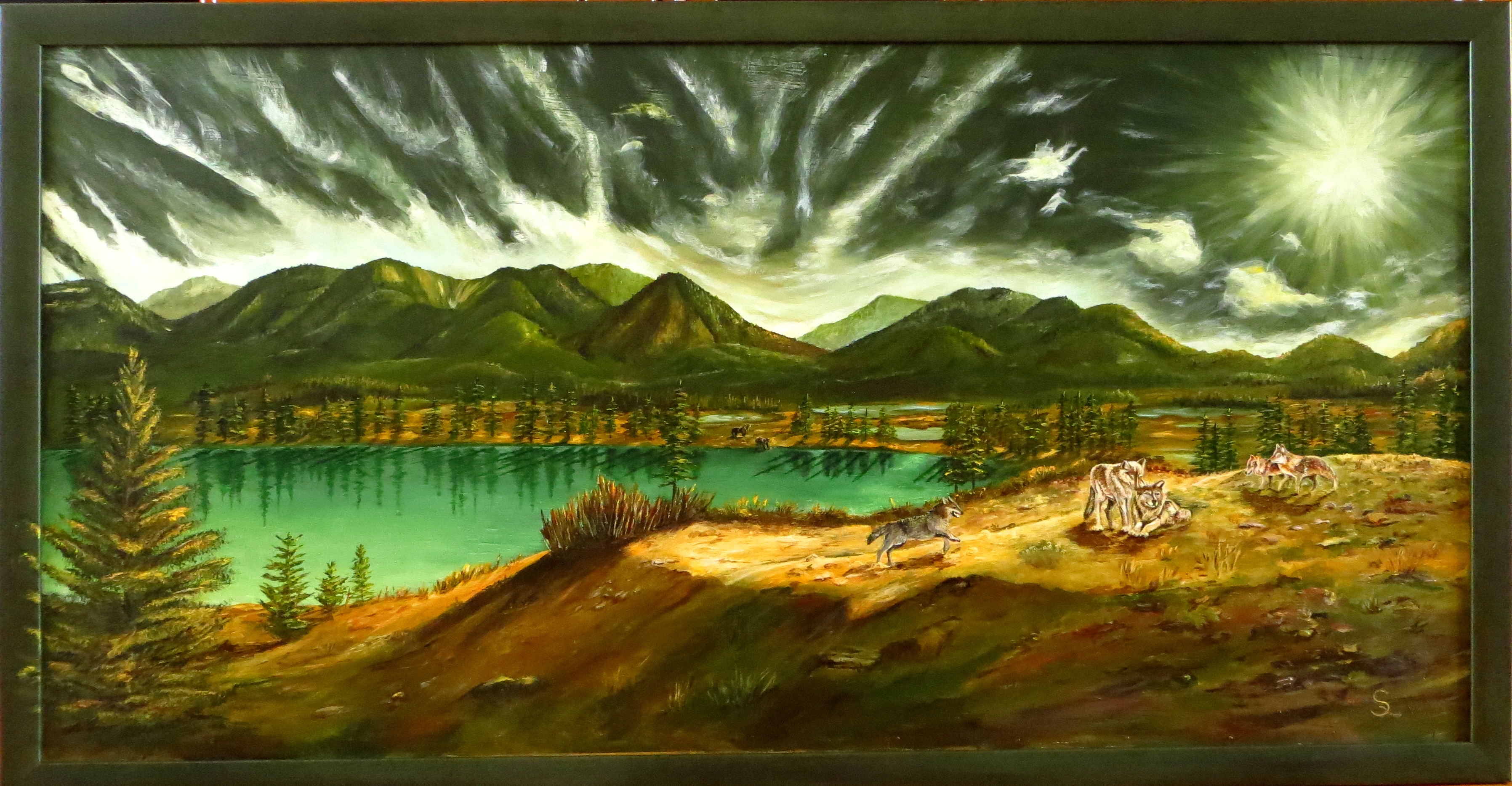 In den Weiten Kanadas (120x60 Acryl)