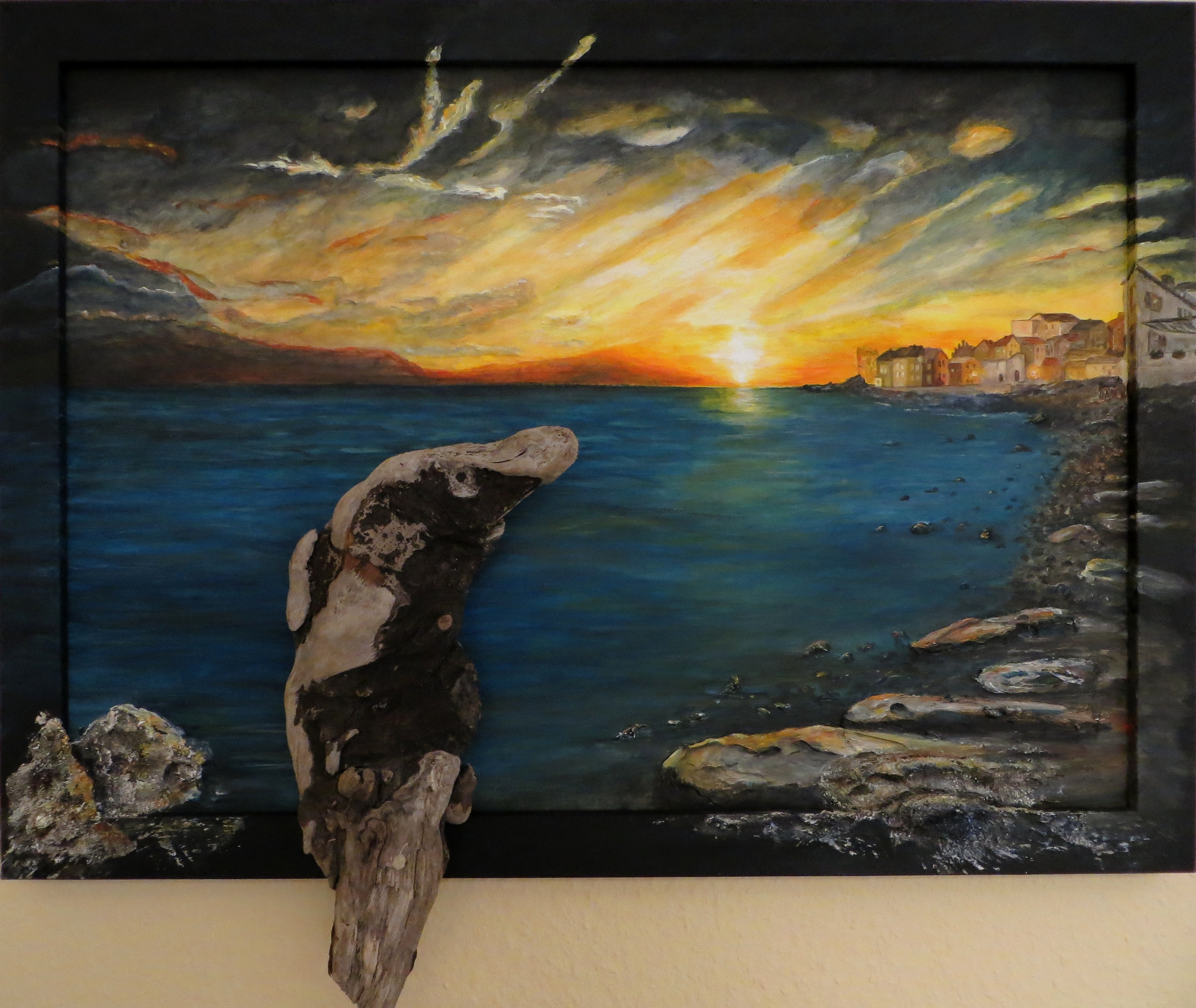 Korsika (55x75) Acryl, Strukturpaste, Sc