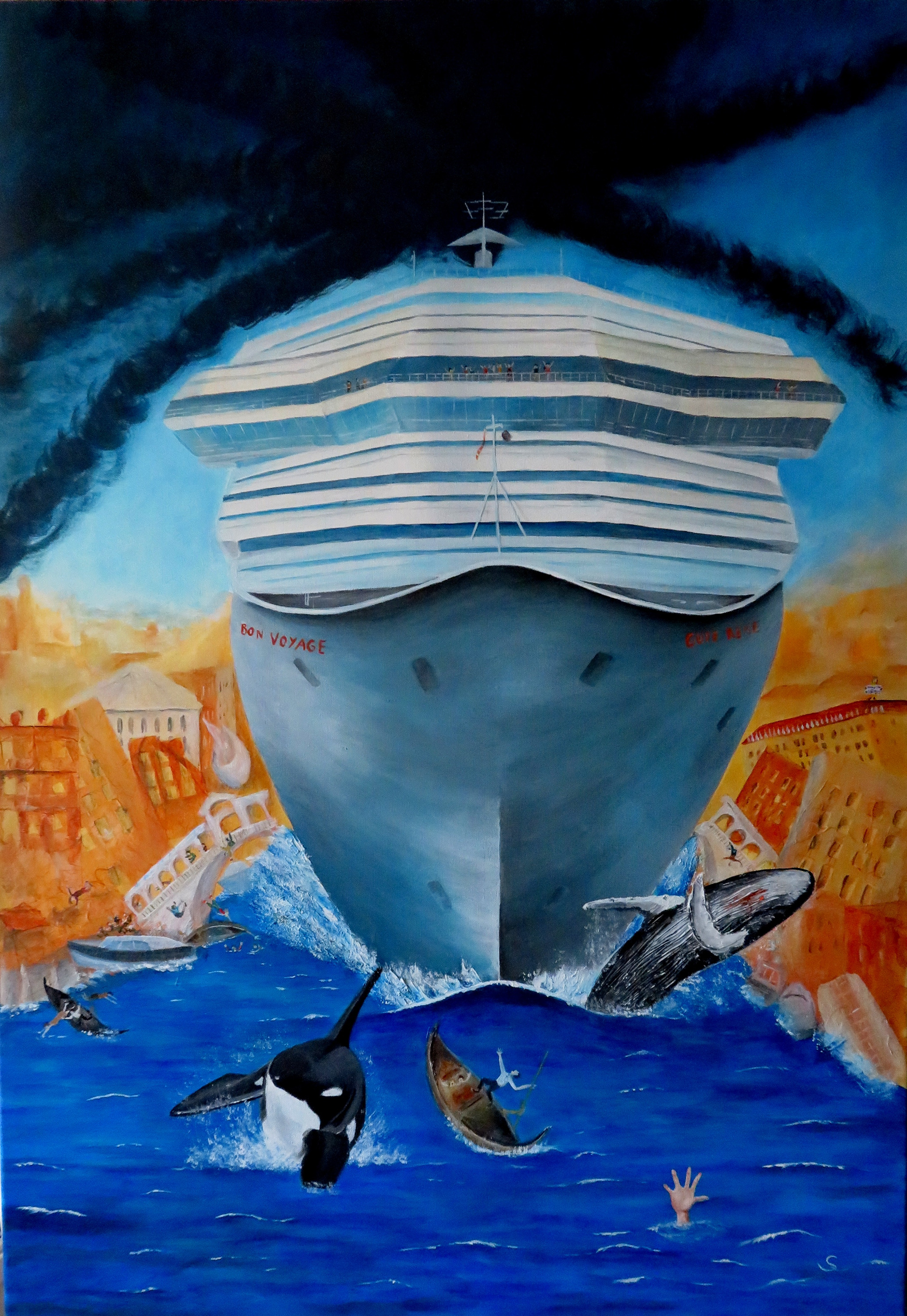 Gute Reise! (100x70) Acryl auf Leinwand_