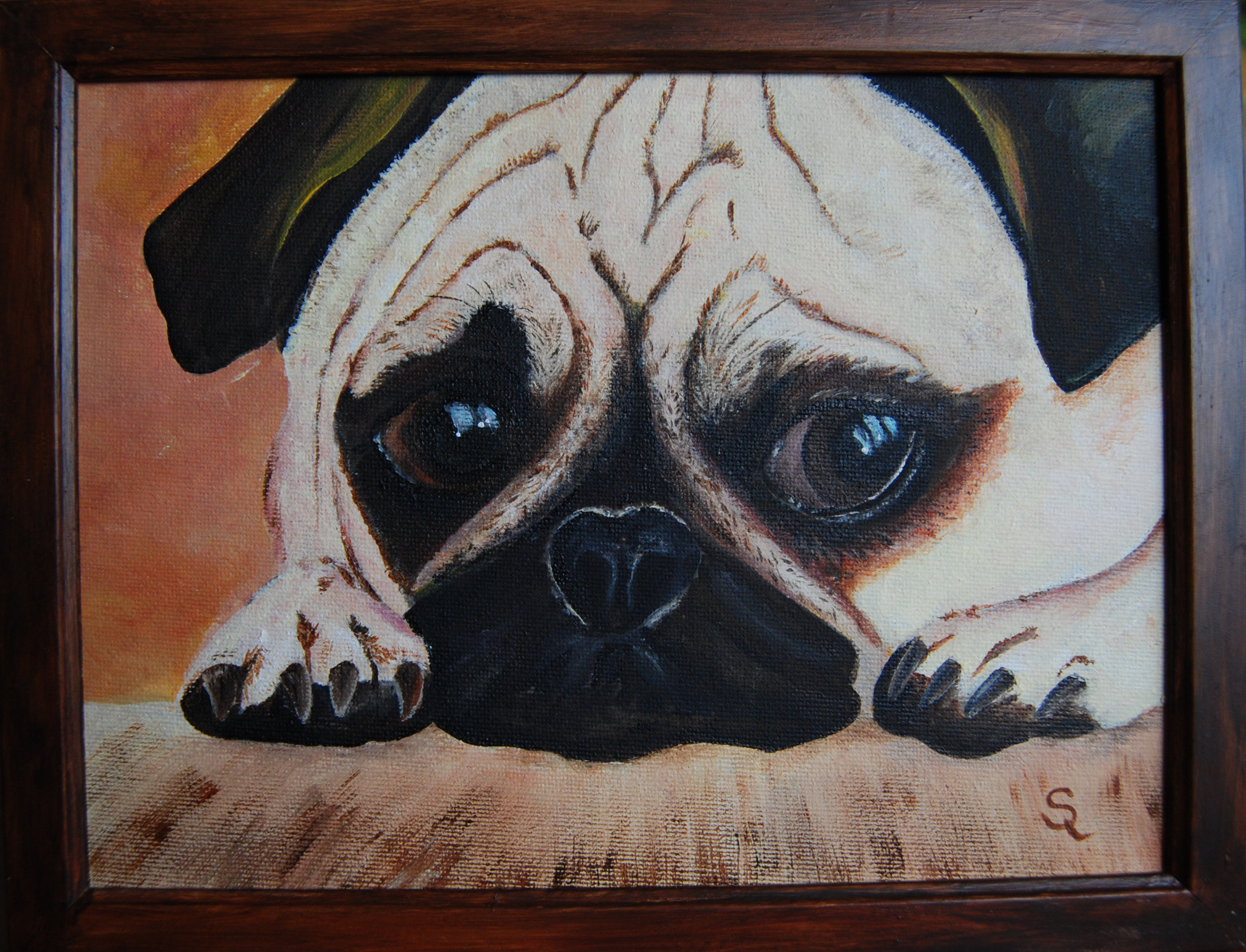 Mops (24x18 Acryl)