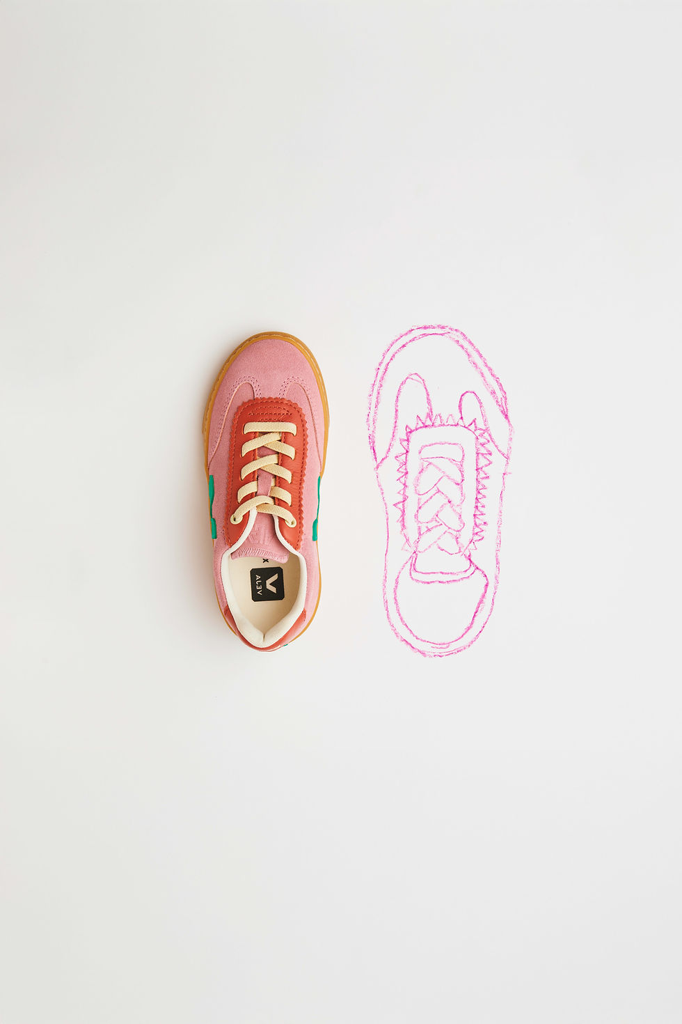 Thumbnail: VEJA X JELLY MALLOW SML VOLLEY SUEDE MARY