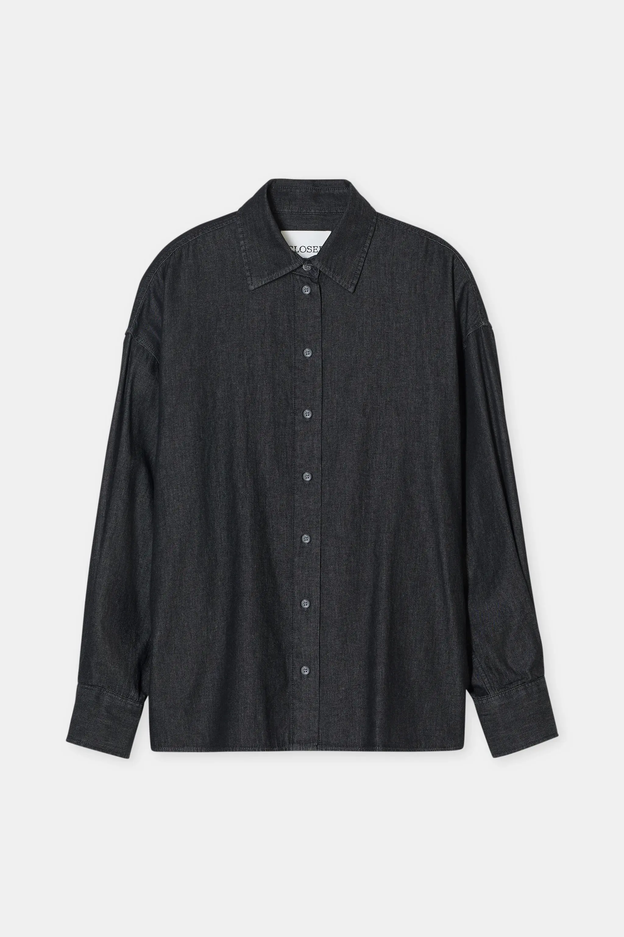 Denim cape shirt