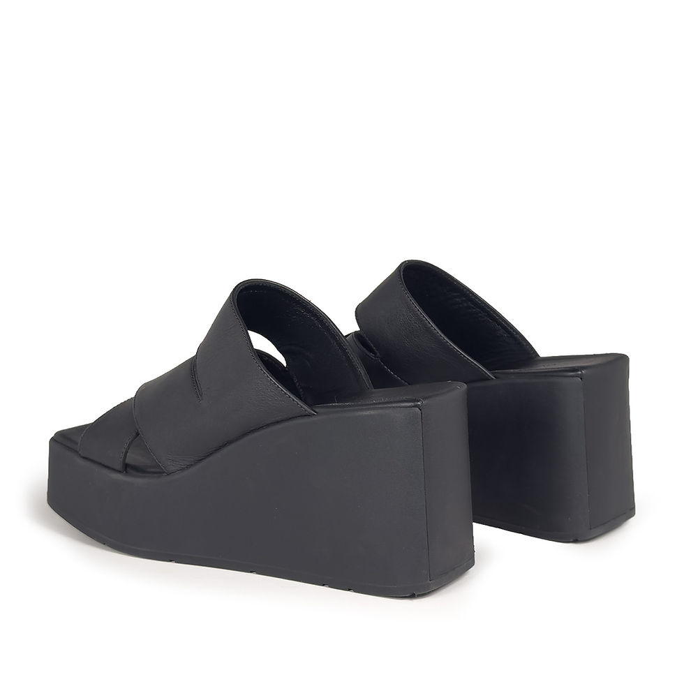 Thumbnail: K10_Block Wedge sandal with straps black