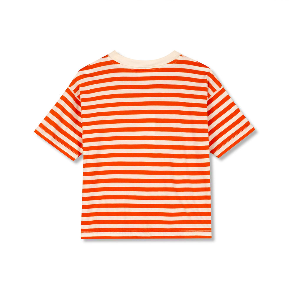 Thumbnail: Stripe Cap Tee - Sunglow / Ecru