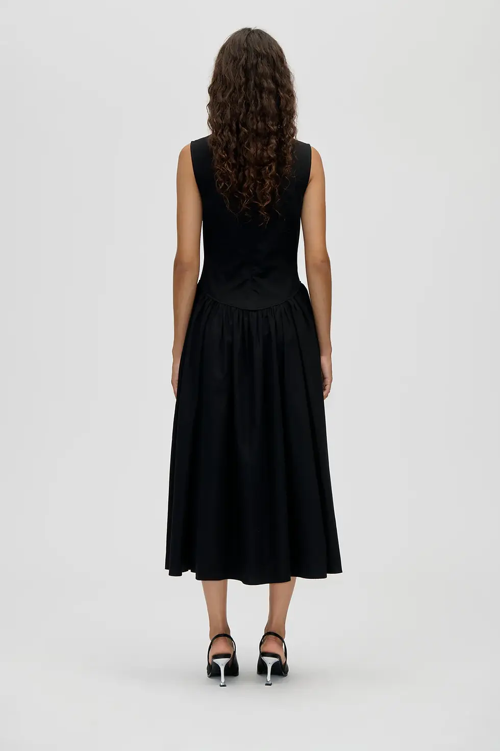 Thumbnail: Embroidered Midi Dress - Broderie Anglaise