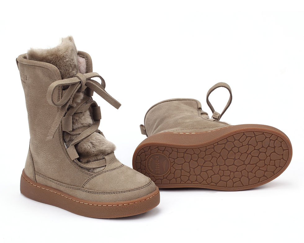 Thumbnail: SONNY LINING-Sage Betting Leather + Stone Sheep Wool