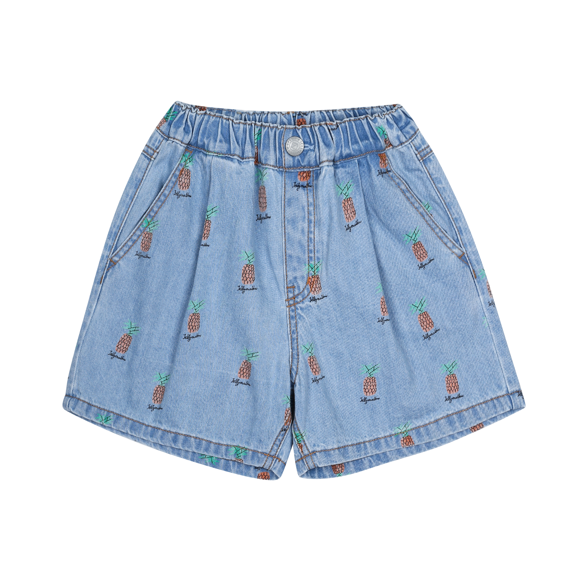 Pineapple Denim Shorts
