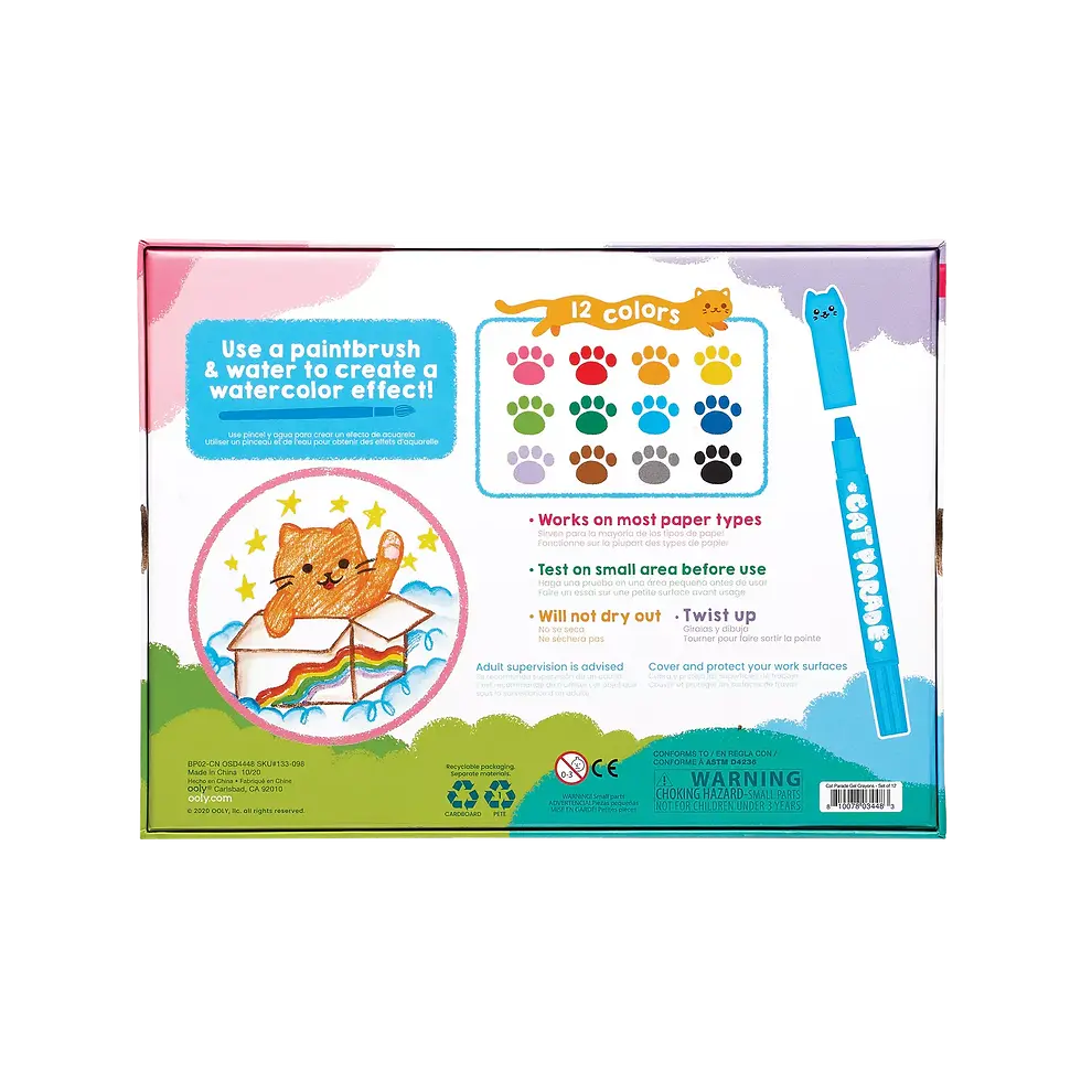 Thumbnail: Cat Parade Gel Crayons - Set of 12
