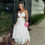 Miniatura: Vestido Midi Off White em Linho com Bordado Verde