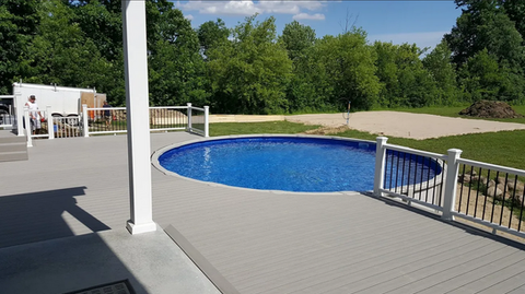 Pool Deck made from Trex Composite