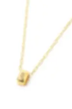 Colar Elo Quadrado de Zircônia com Banho em Ouro 18k