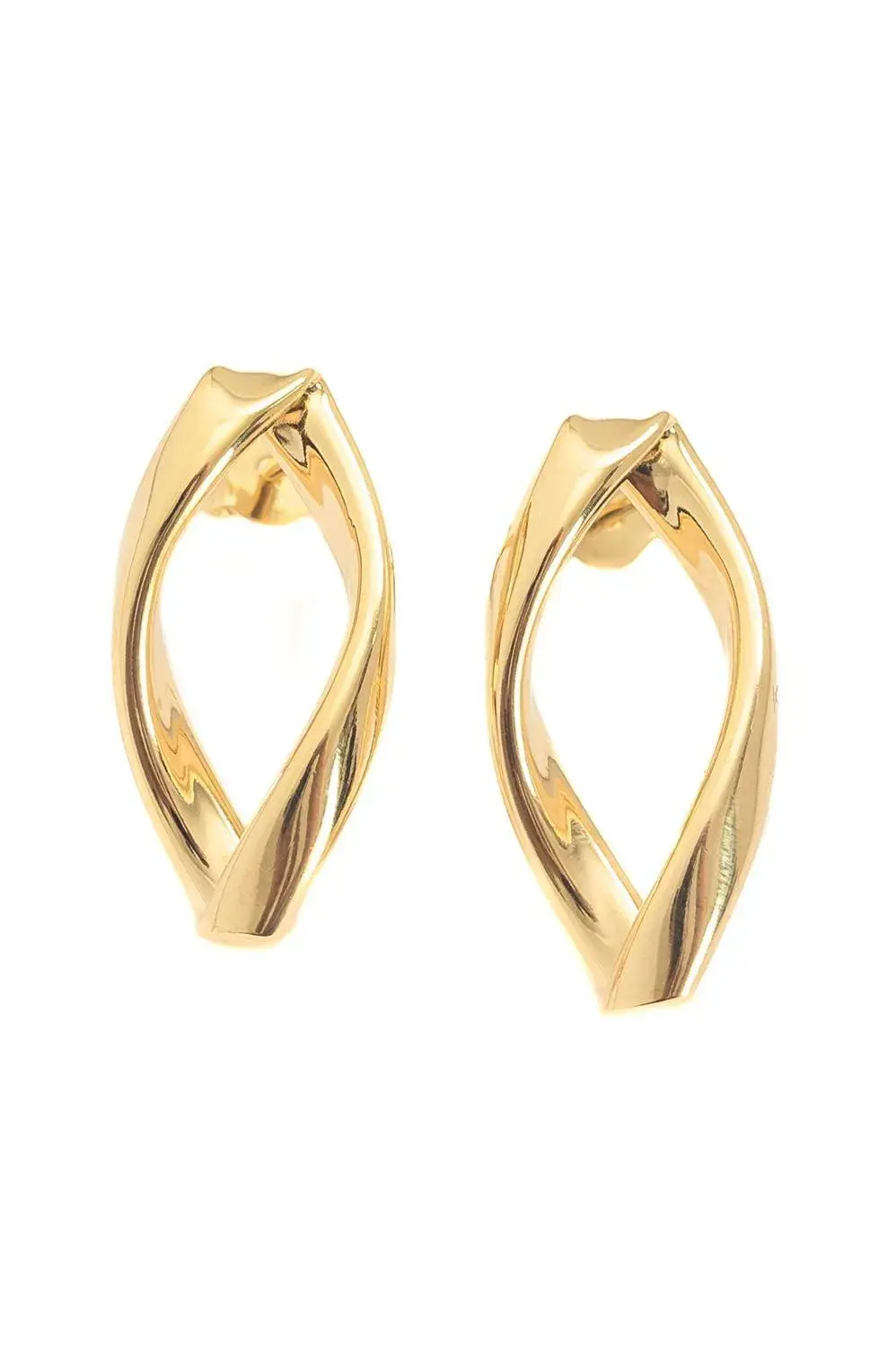 Brinco Torcido com Banho em Ouro 18k
