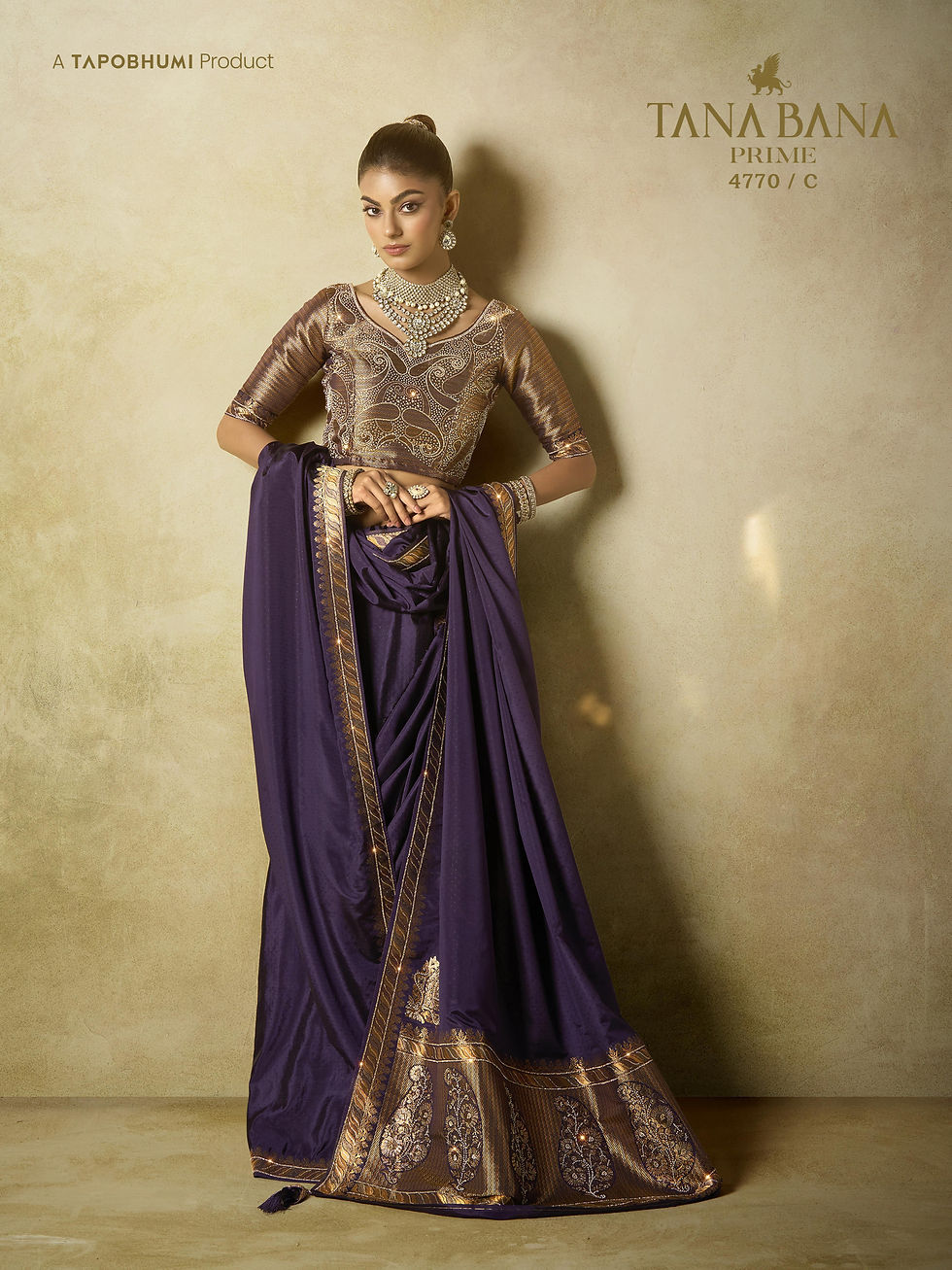 TANA BANA saree purple