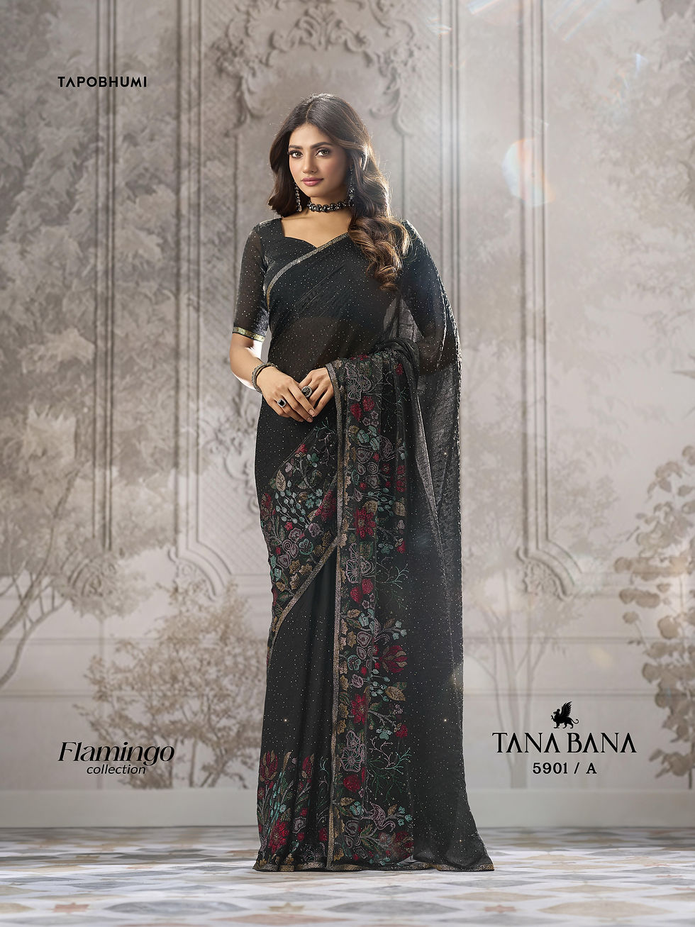 TANA BANA Black saree