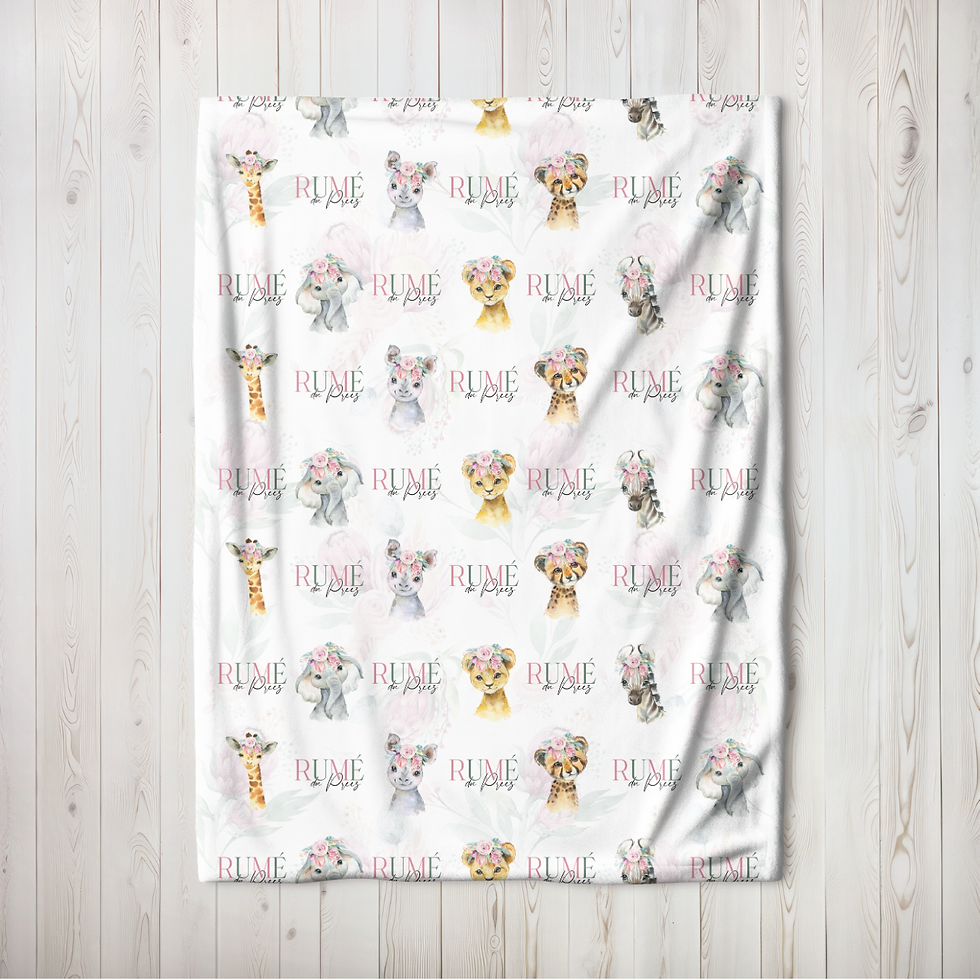 Thumbnail: Protea Safari Animals Mongolian Fleece Blanket