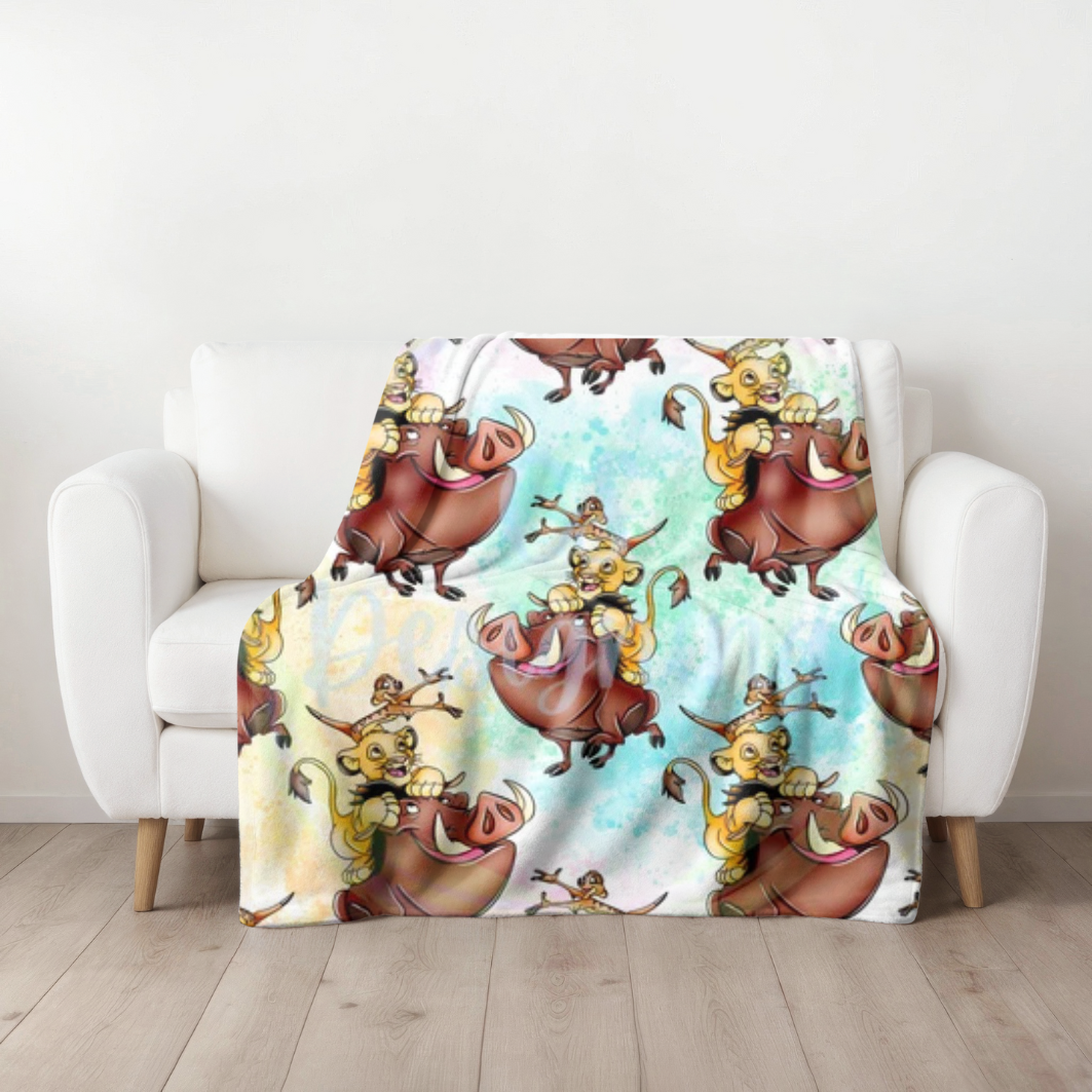 Warthog Mongolian Fleece Blanket