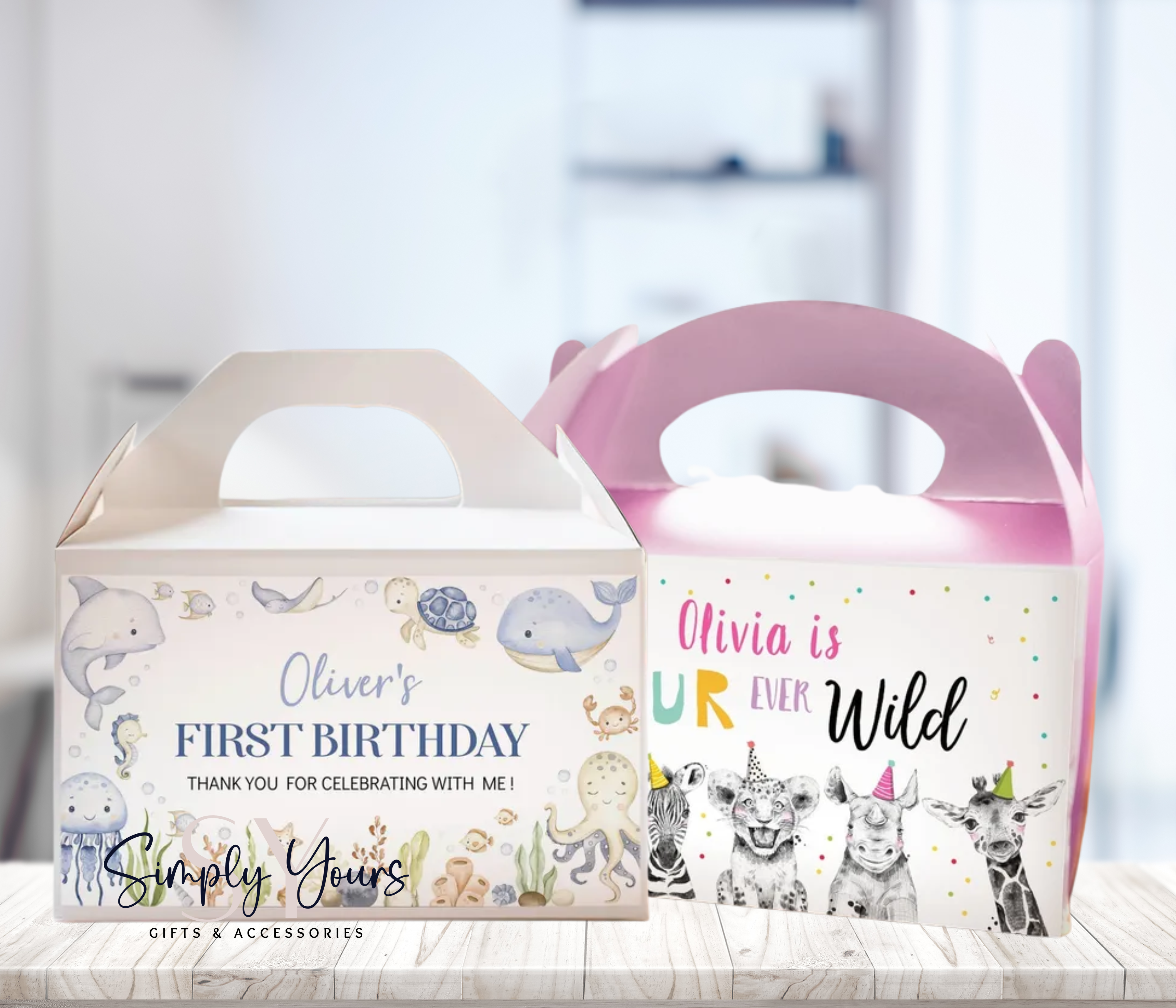 1-10 Personalized Party Boxes (sticker only)