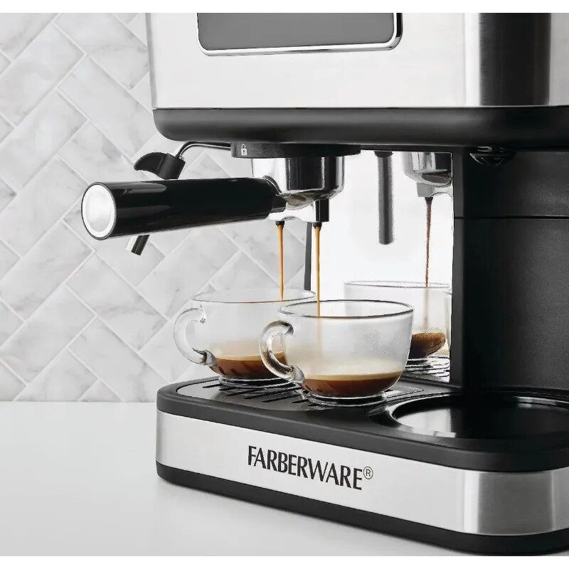 Thumbnail: Farberware Dual Brew - Espresso, Black Stainless Finish, Touchscreen 10 cups