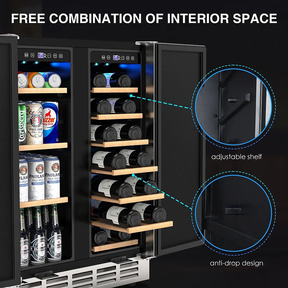 Thumbnail: Wine and Beverage Refrigerator Dual Zone Under Built-In